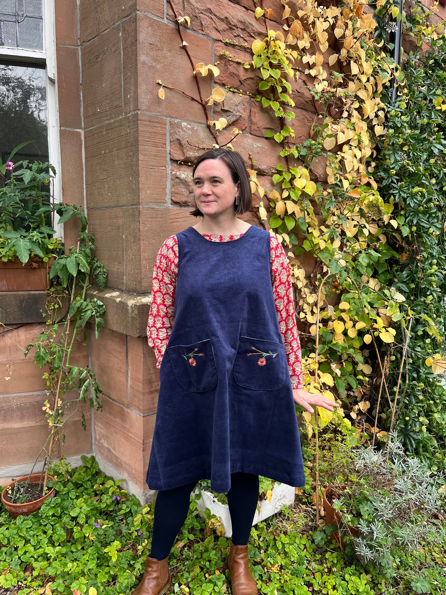 Artichoke pinafore dress