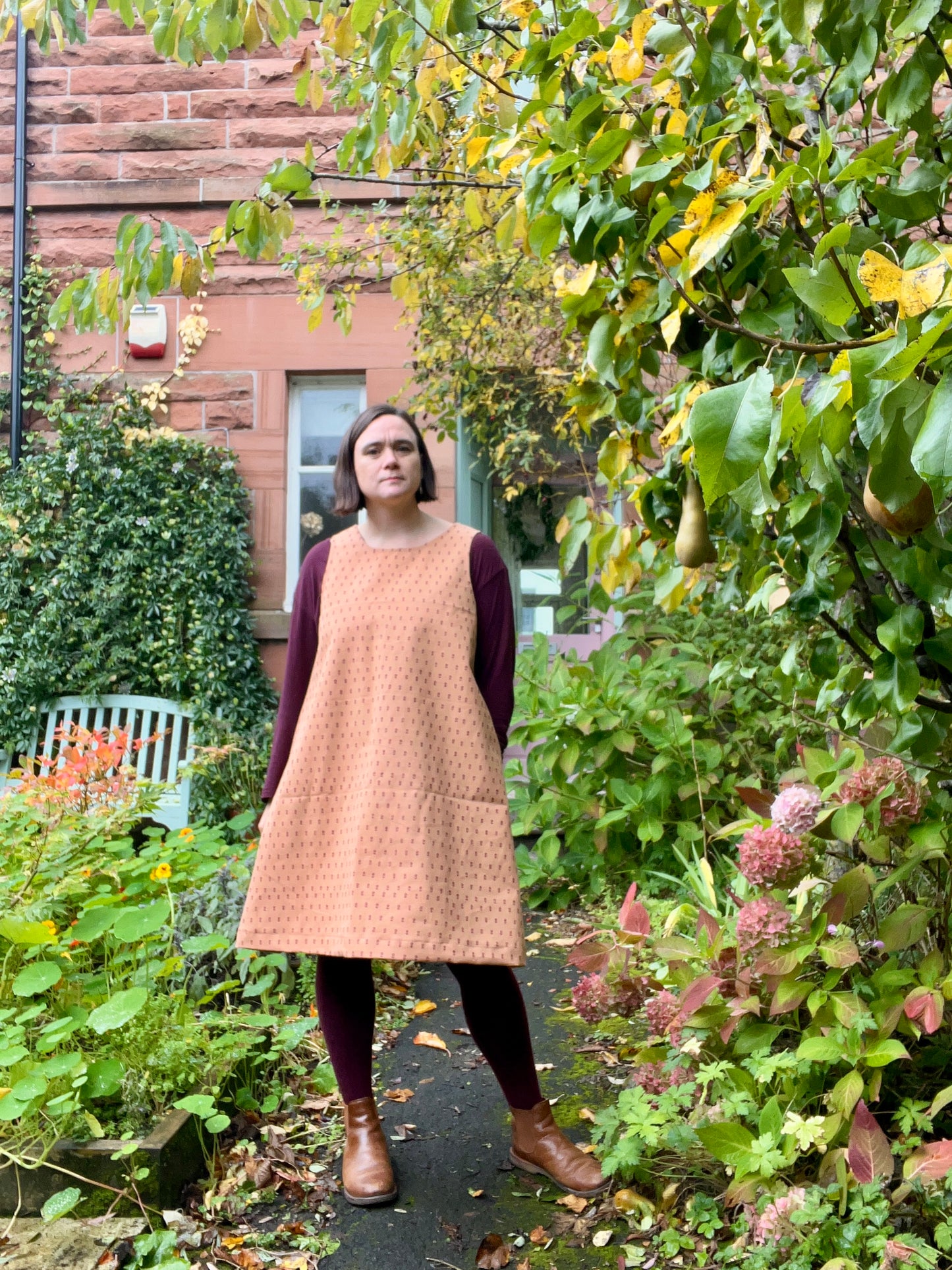 Artichoke pinafore dress