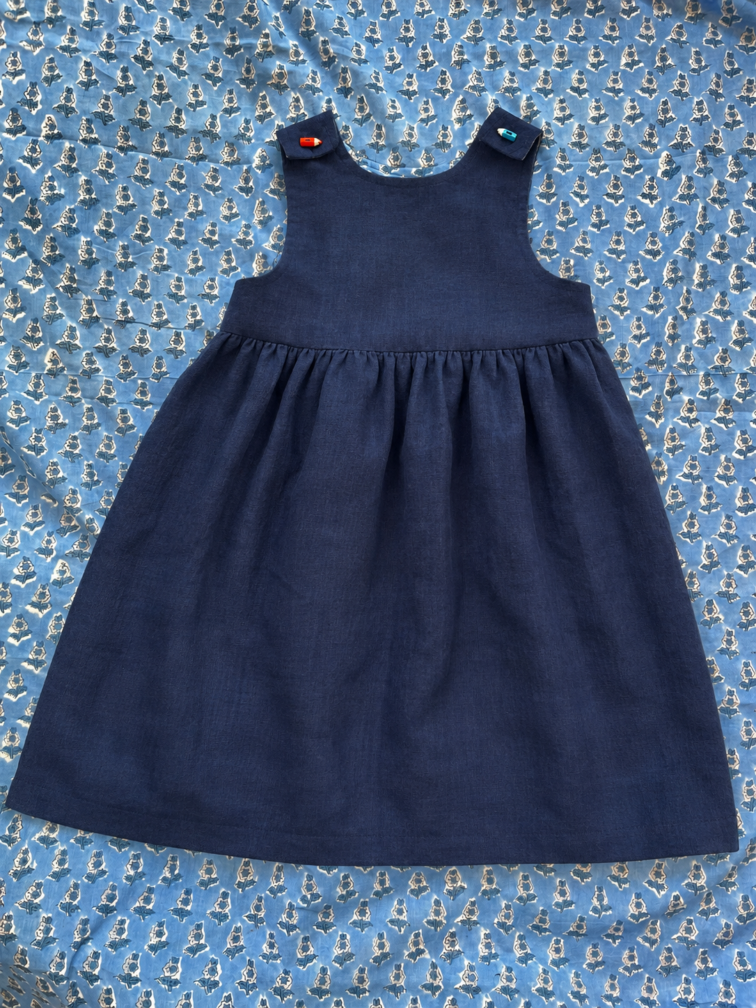 Linen school pinafore