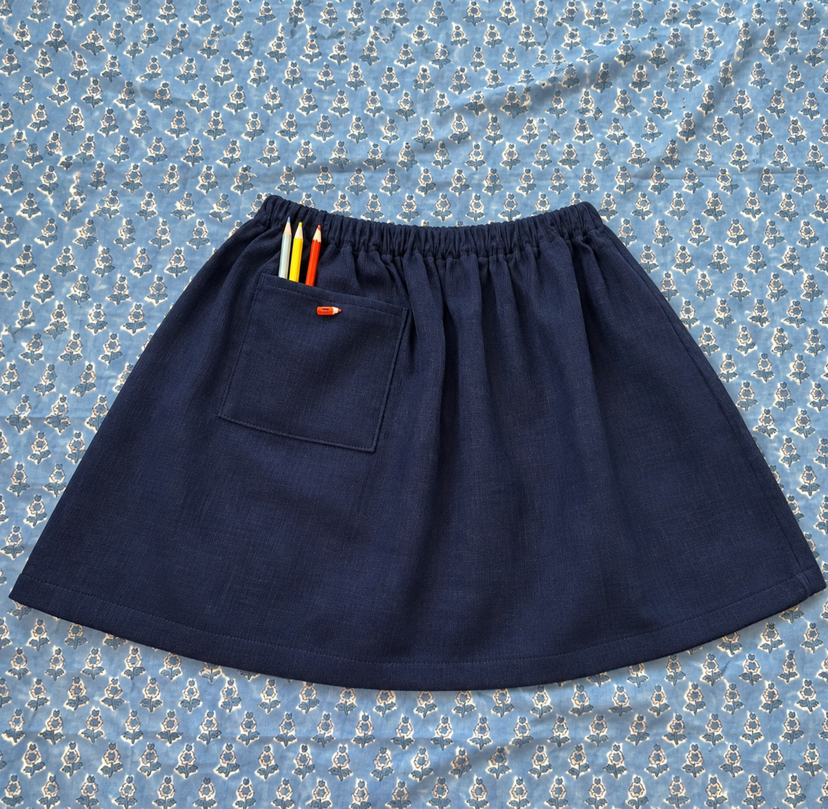 Linen school skirt