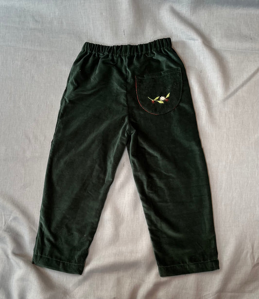 Velvet fir trousers