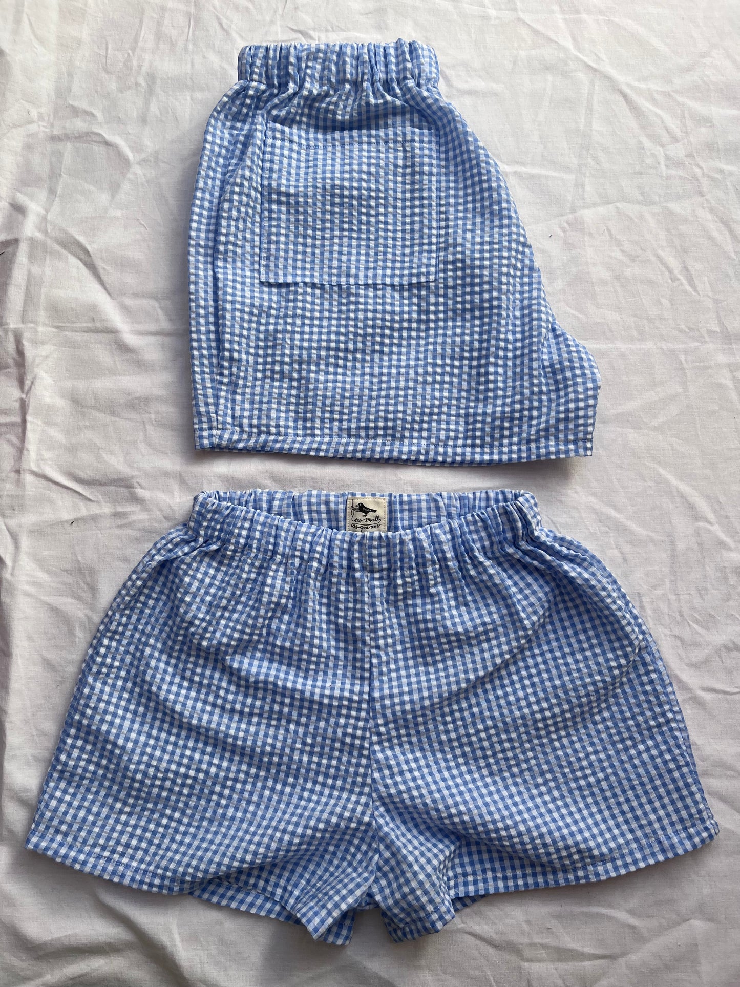 Gingham school shorts