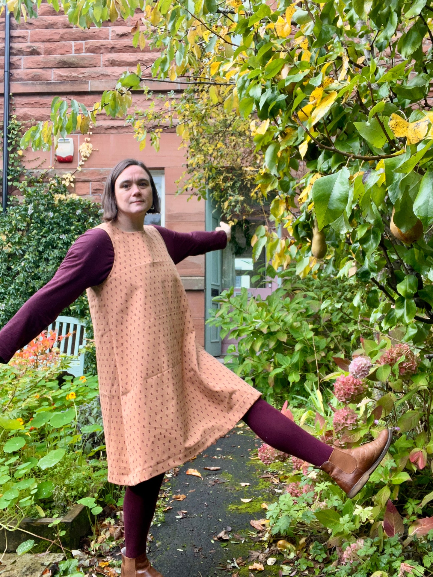 Artichoke pinafore dress