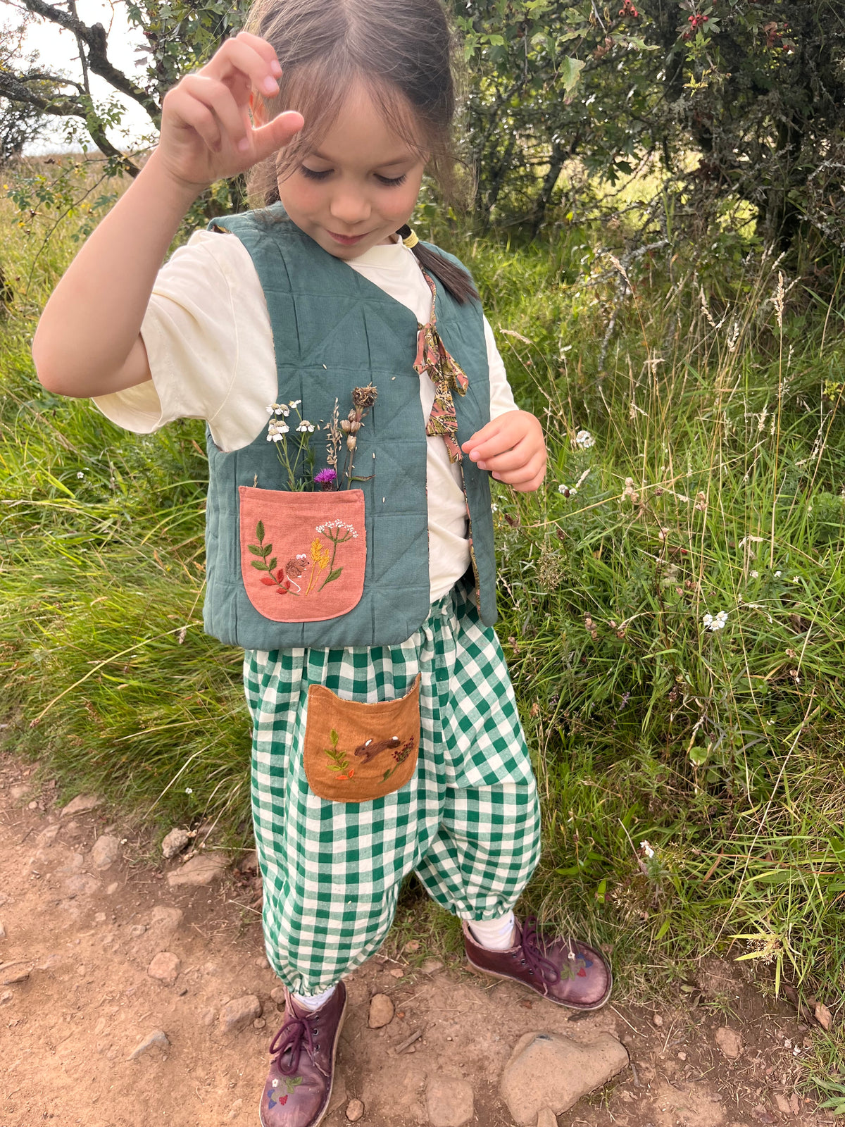 Fig Quilted Waistcoat