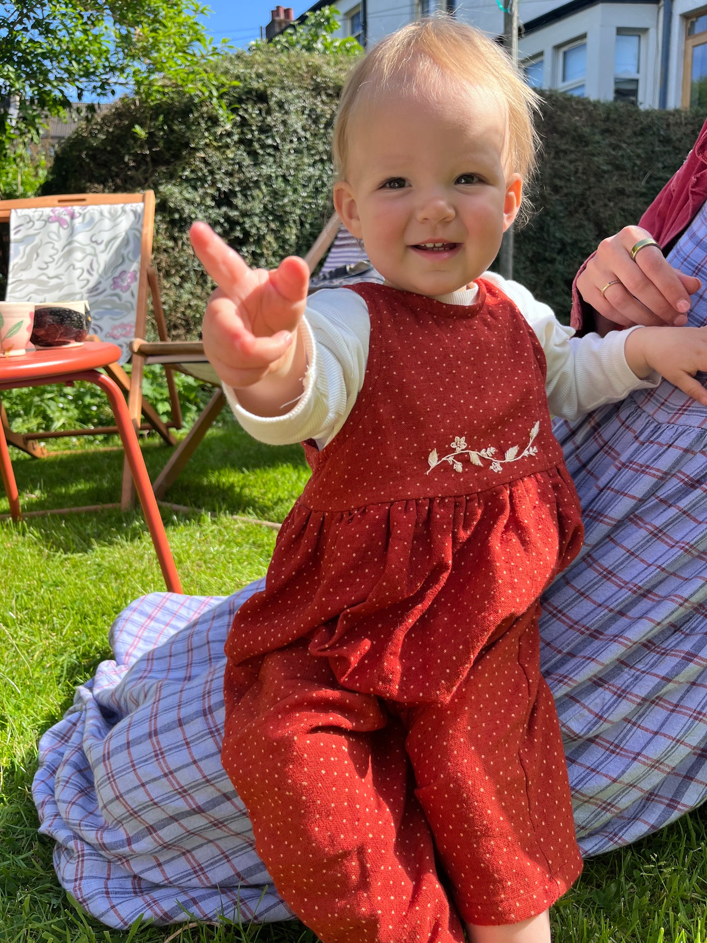 Strawberry spot Romper
