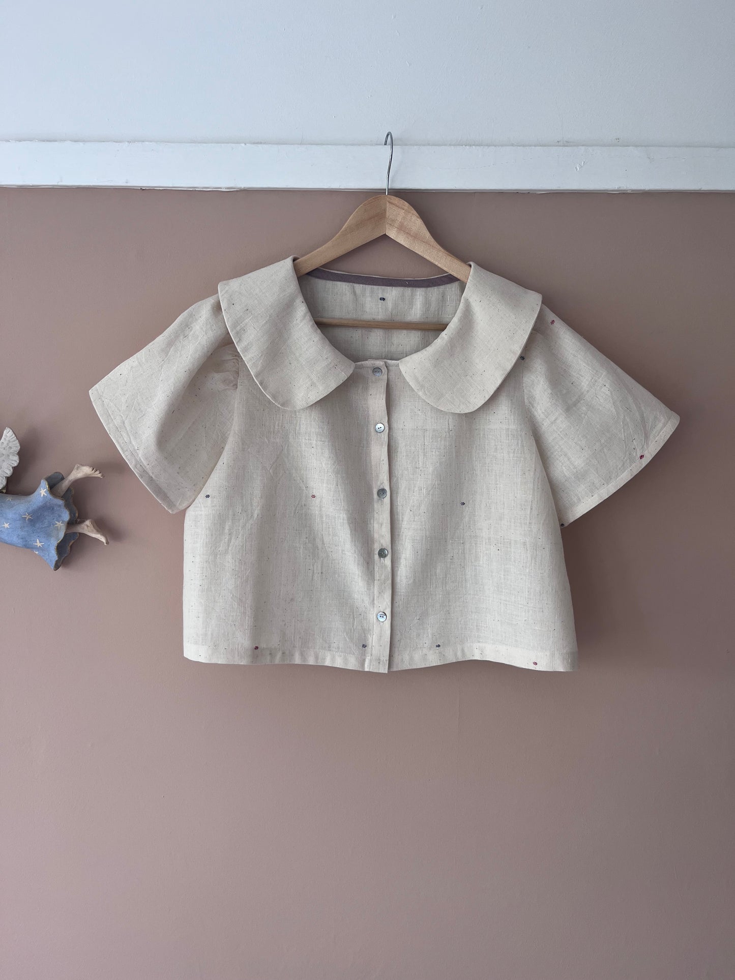 Cream tomato blouse