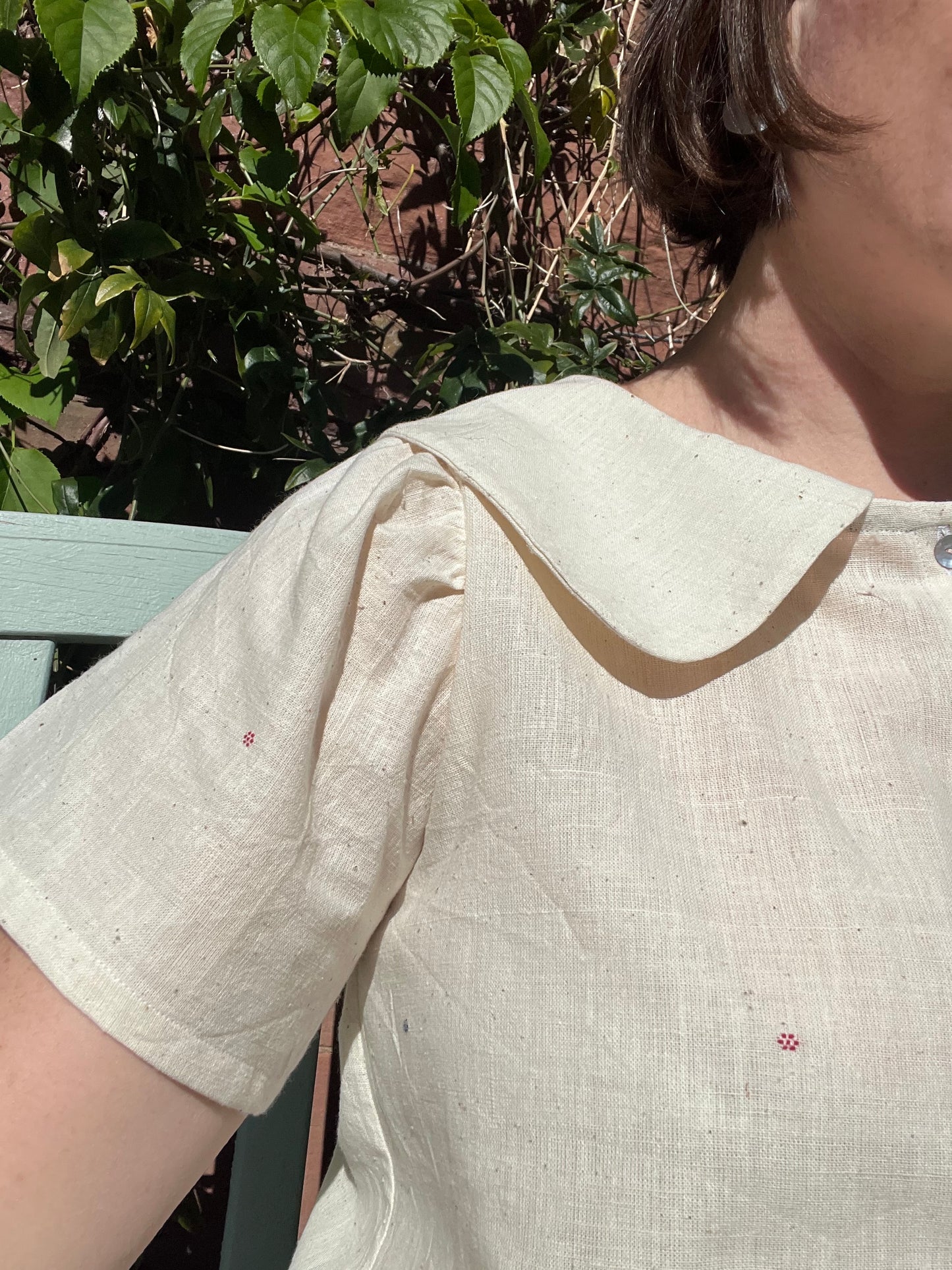 Cream tomato blouse
