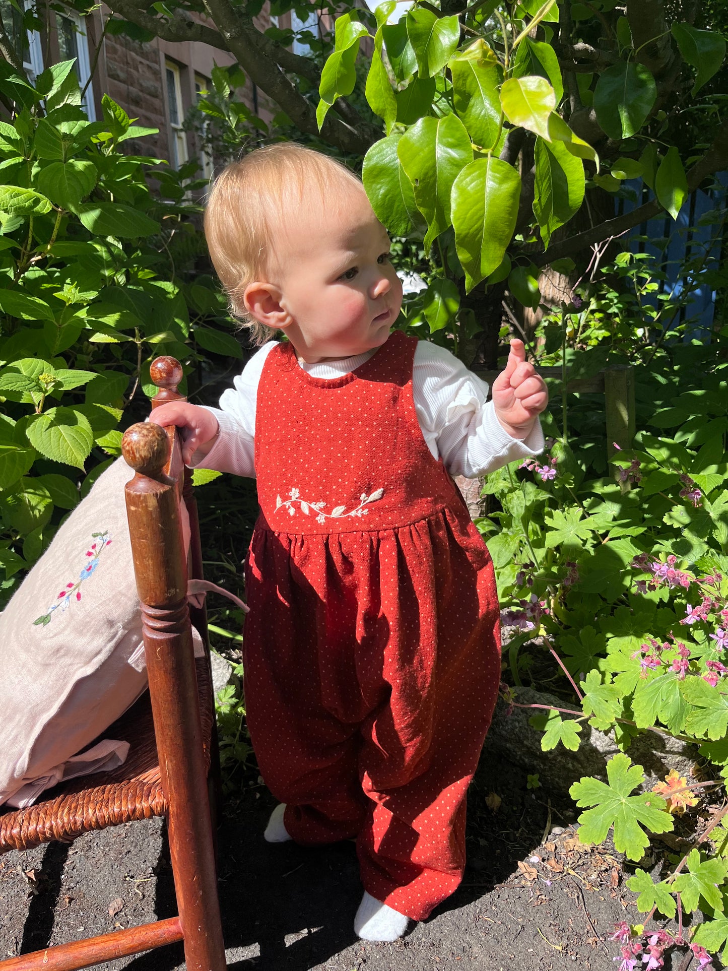 Strawberry spot Romper