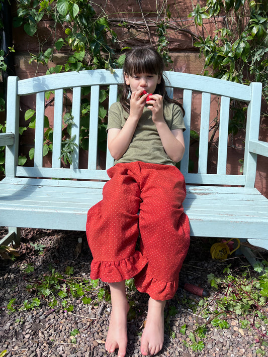 Strawberry Frill trousers