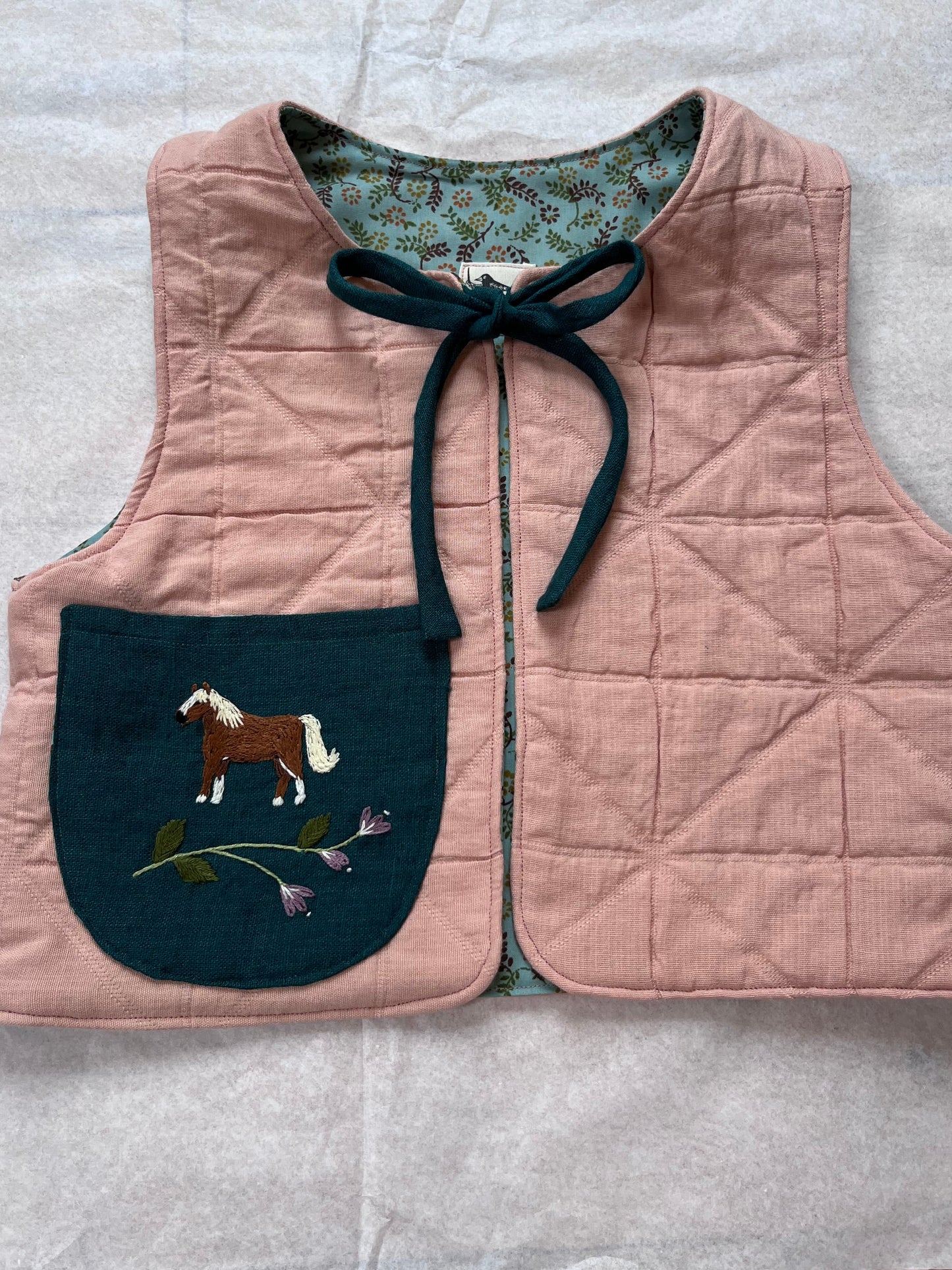 Pink oyster waistcoat