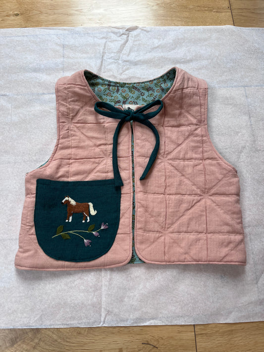 Pink oyster waistcoat