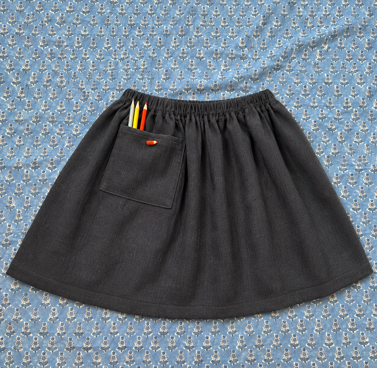 Linen school skirt