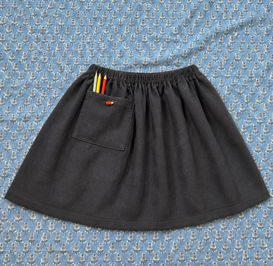 Linen school skirt