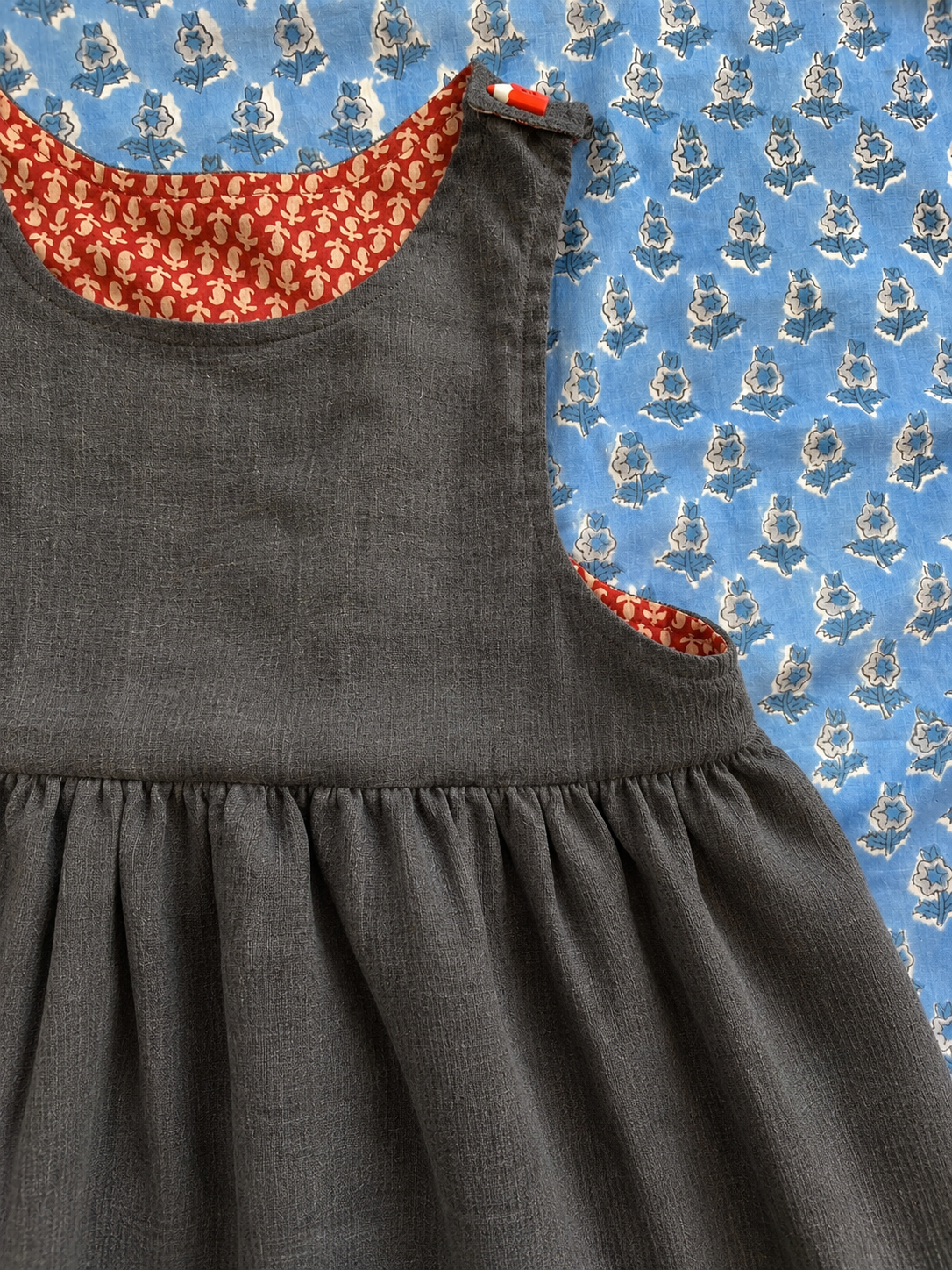 Linen school pinafore