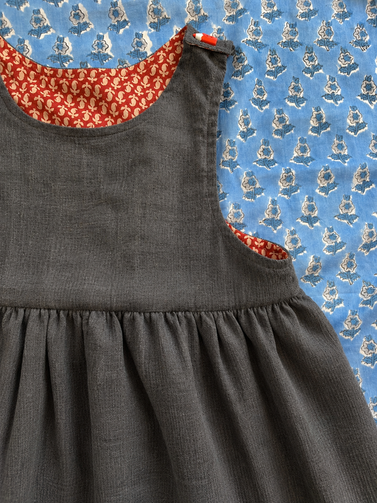 Linen school pinafore